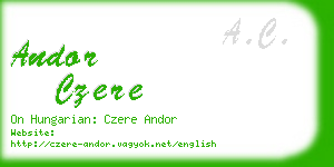 andor czere business card